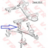 Сайлентблок рычага передней подвески, передний для FORD TRANSIT 1985-99г.      # FormPart* 8680871009207