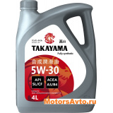 TAKAYAMA SAE 5W-30, API SL/CF Масло моторное 4л.
