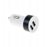 Адаптер автомобильный 2xUSB 5В 1А+2,4А в прикуриватель 12В/24В BLACK   #ARNEZI* 4640026424297