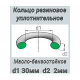Кольцо уплотнительное 30*2мм. для VAG - Черное, маслобензостойкое, (КАЧЕСТВО ОРИГИНАЛ).