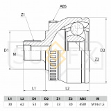 ШРУС наружний передний для AUDI A4, A6, SKODA, VW PASSAT 5: 1.6-2.3 с1994-08гг. +ABS (45z), 33/30