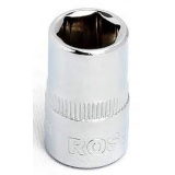 Головка торцевая 8мм., 6-гранная 3/8"DR, короткая L=28мм. (CrV), # ROSSVIK* 2000000930435