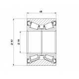 Подшипник ступицы ЗАДНЕГО колеса-62mm, (30x62x48) для LARGUS, LOGAN MCV, SANDERO, KANGOO 08-. Duster 4х2