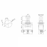 Тумблер 250V 15А (3c) ON-OFF-ON однополюсный (KN-103) REXANT Индивидуальная упаковка 1 шт.