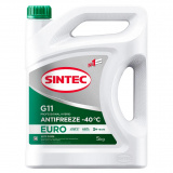 Антифриз SINTEC EURO G11, зеленый, Готовый, -40c, 5 Кг.