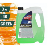 Антифриз SAPSAN готовый 3кг -40°С зелёный