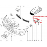 Дефлектор переднего бампера / Пыльник двигателя левый для RENAULT Logan * 60015493241