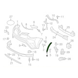 Накладка бампера по арке крыла для TOYOTA Rav 4 (XA40) 2012-15г. , L=120мм. (Спереди/ Слева)   # TOYOTA * 5211342120  B/7777006320854