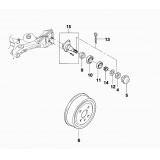 Подшипник ступицы ЗАДНЕГО колеса для DAEWOO LANOS, NEXIA (комплект) # GANZ * 4610102762339