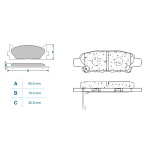 Колодки тормозные передние для MITSUBISHI Galant, Outlander, Lancer-10,