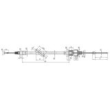 Трос сцепления для Ford Transit 1994-2000г. # FREY * 6960006249114/2109611048307