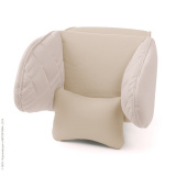 Подголовник COMFORT, экокожа, 3D полиэстер, упругий каркас, подушка под шею, светло-бежевый