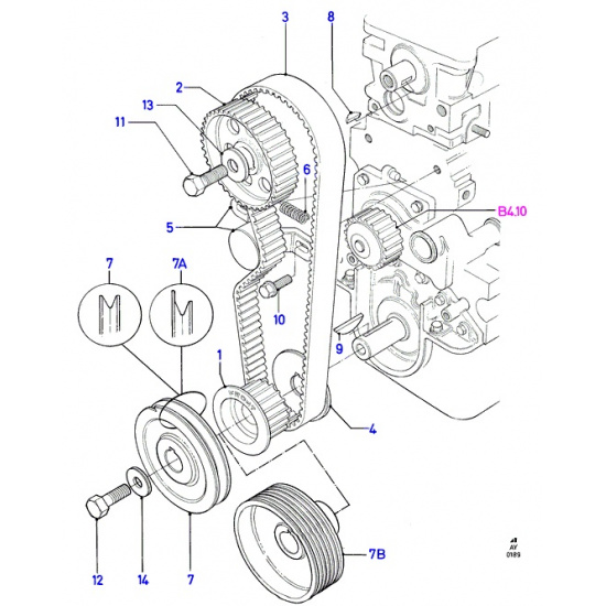 ремень ГРМ для Ford Escort, Sierra 1.4/1.6 CVH 1983-93г., z97x21.6mm. ContiTech *4010858849368 - 1