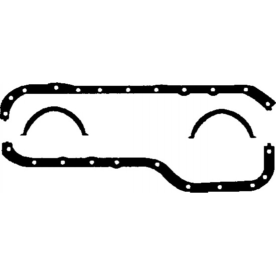 прокладка поддона двигателя (пор.2шт.+рез2шт.)\ Ford Scorpio/Sierra/Transit 1.3-2.0 OHC до 1994г. GLASER 8429020118472 - 1