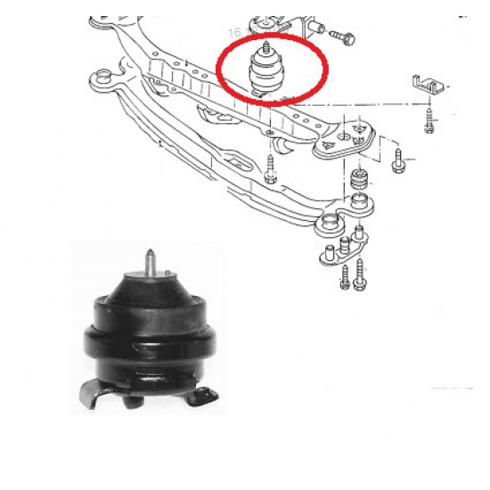 Опора двигателя передн для Chery Amulet, VW Golf 1.1-1.6TD 1984-92г.    #PATRON* 4814255148310 - 1