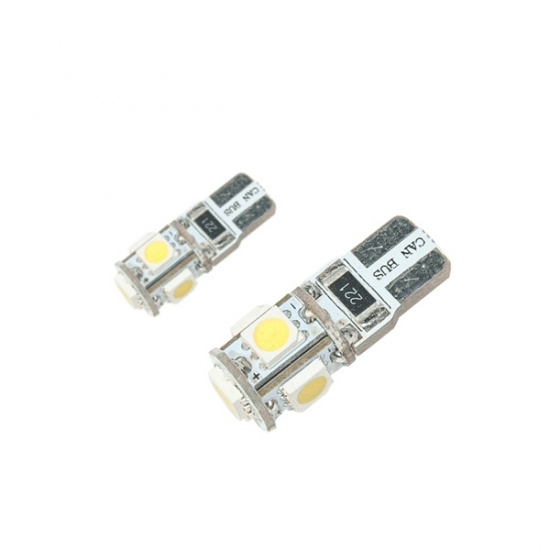 Лампа T10 (w5w), 12V, 
1W, 
5000K, светодиодная LED белый, для габаритов., (в блистере 2шт.), # SHO-ME™  6902407150026 - 1