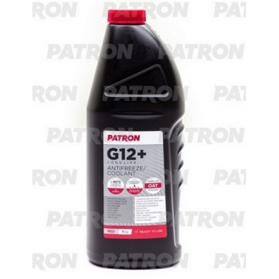 Антифриз PATRON RED G12+ красный , 1кг готов к применению (0.87Л) - 1