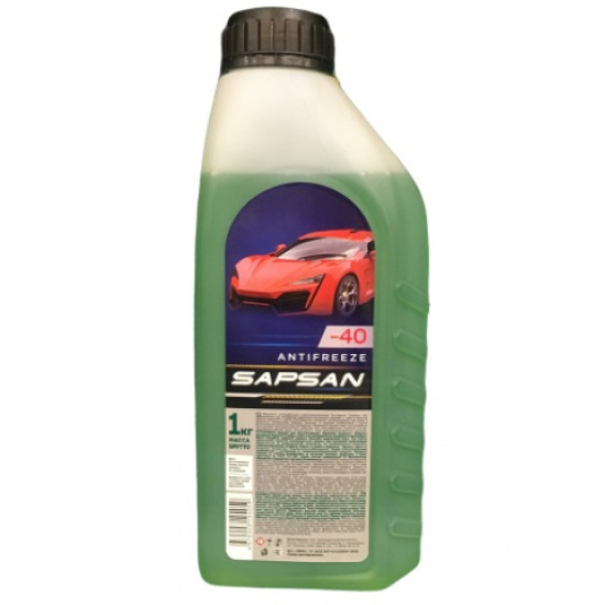 Антифриз SAPSAN готовый 1кг -40°С зелёный - 1