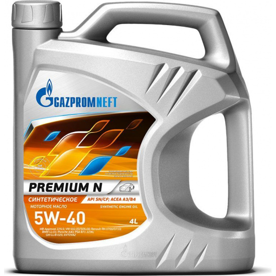 Gazpromneft Premium N 5W-40 синтетика Масло моторное 4л - 1