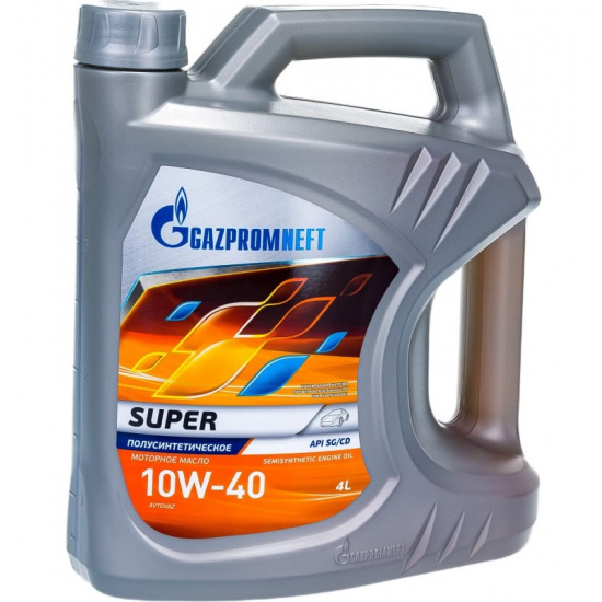 Gazpromneft Super 10W-40 полусинтетика Масло моторное 4л   #GAZPROMNEFT* 4650063110749 - 1