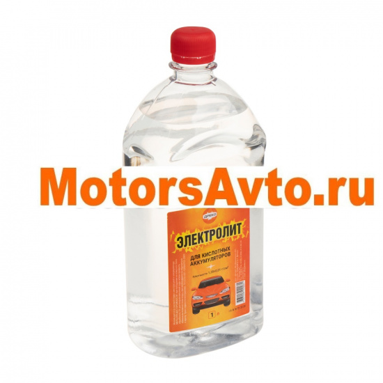 Электролит кислотный, 1литр, плотность 1,28 г/см3, ДРЕКО* 4607008920031 - 1