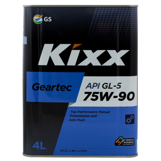 Масло трансмиссионное Kixx GEARTEC GL-5 75W90 полусинтетическое 4 л - 1