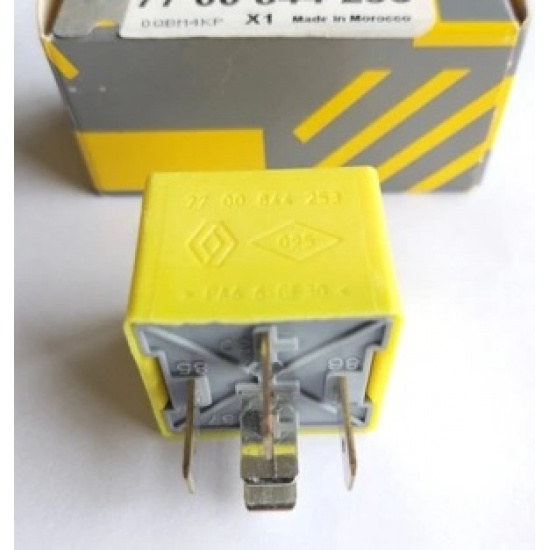 Реле 5-контактное LADA Largus, RENAULT Logan, Sandero, Duster 40A (желтое) - 1