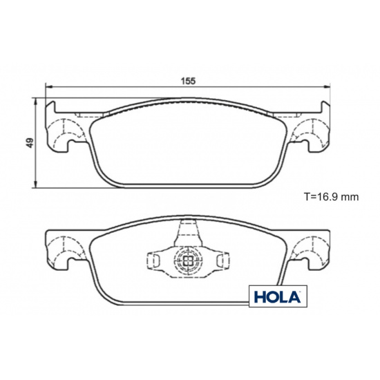 Колодки тормозные передние для  LADA X-Ray, Renault Logan 2, Sandero Stepway 2 - 1