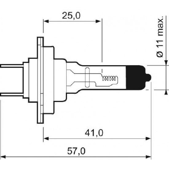 Лампа H7, 12V, 55W,  PX26d Valeo +50 МОЩНОСТИ СВЕТА, картон 1шт. # VALEO™  3276420325192 - 1
