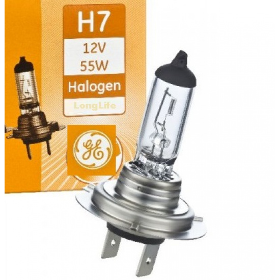Лампа H7, 12V, 55W,  PX26d LongLife (General Electric) - 1