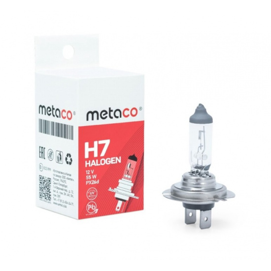Лампа H7, 12V, 55W,  PX26d. # METACO * 2001511643005/9510-H7-STD - 1