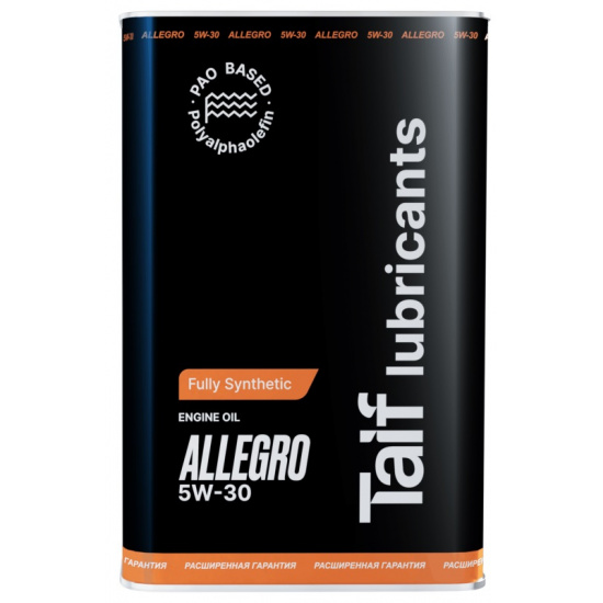 TAIF ALLEGRO 5W-30, 

ILSAC: GF-6A, API: SP, Масло моторное 4L.  #TAIF Lubricants™ - 1