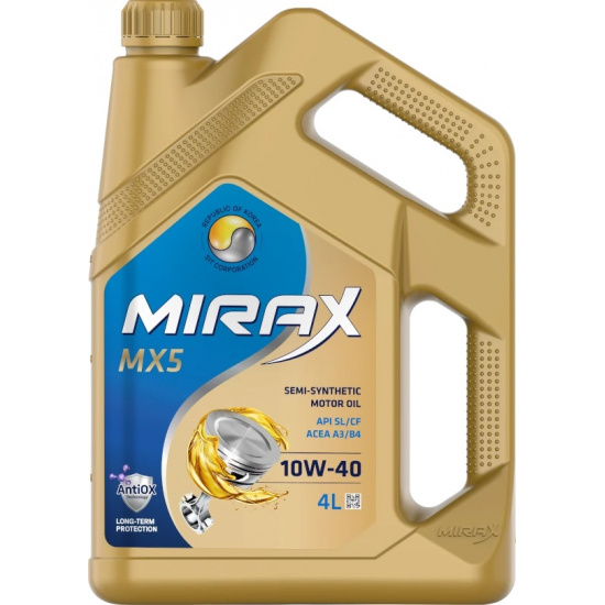 MIRAX MX5 полусинтетическое 10w40 API SL/CF, ACEA A3/B4  4л - 1