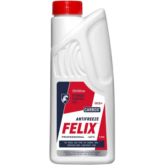 Антифриз Felix CARBOX G12+ готовый -40C красный 1 кг. # Felix™ * 4606532003630 - 1