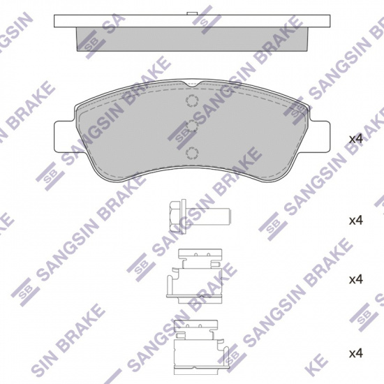 Колодки тормозные передние PEUGEOT Partner,207,307,1007 CITROEN C4,Berlingo - 1